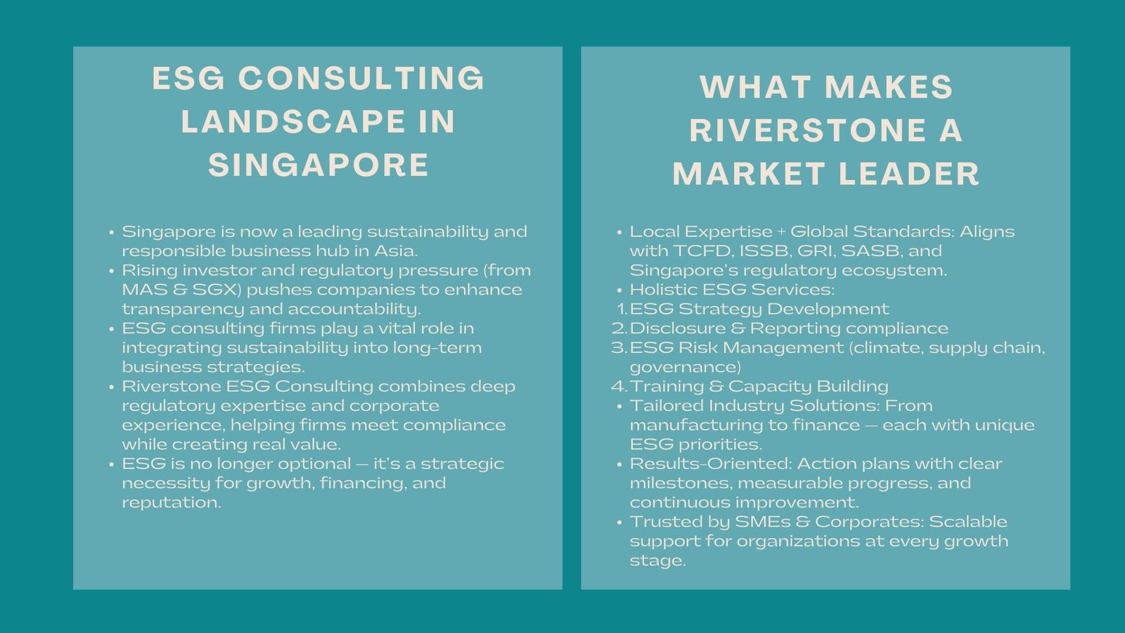 Best ESG Consulting Companies in Singapore