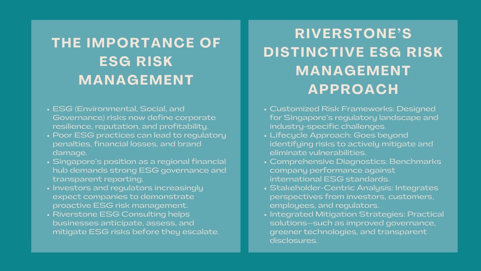 Best ESG Risk Management Services in Singapore
