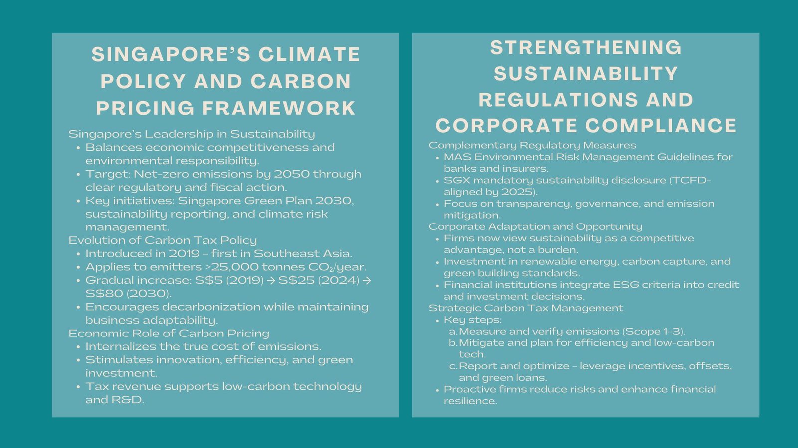 Comprehensive Guide to Sustainability Regulations Singapore