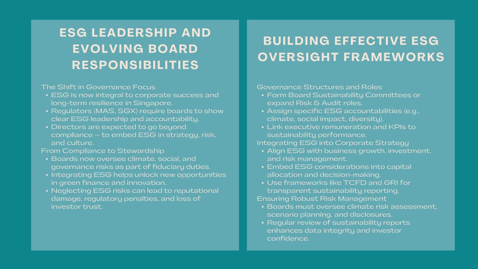 Key Insights on Corporate Governance Singapore