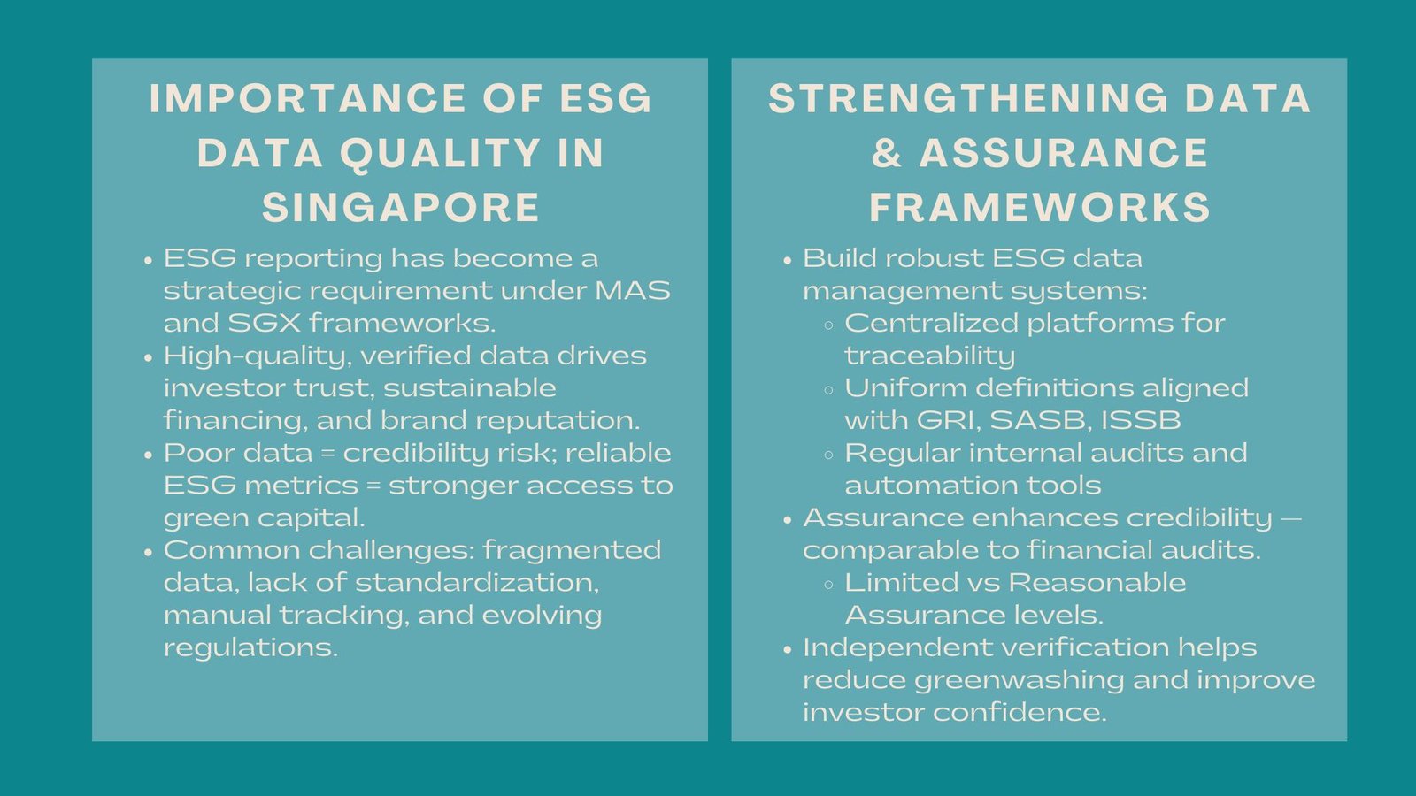 ESG Reporting and Assurance in Singapore