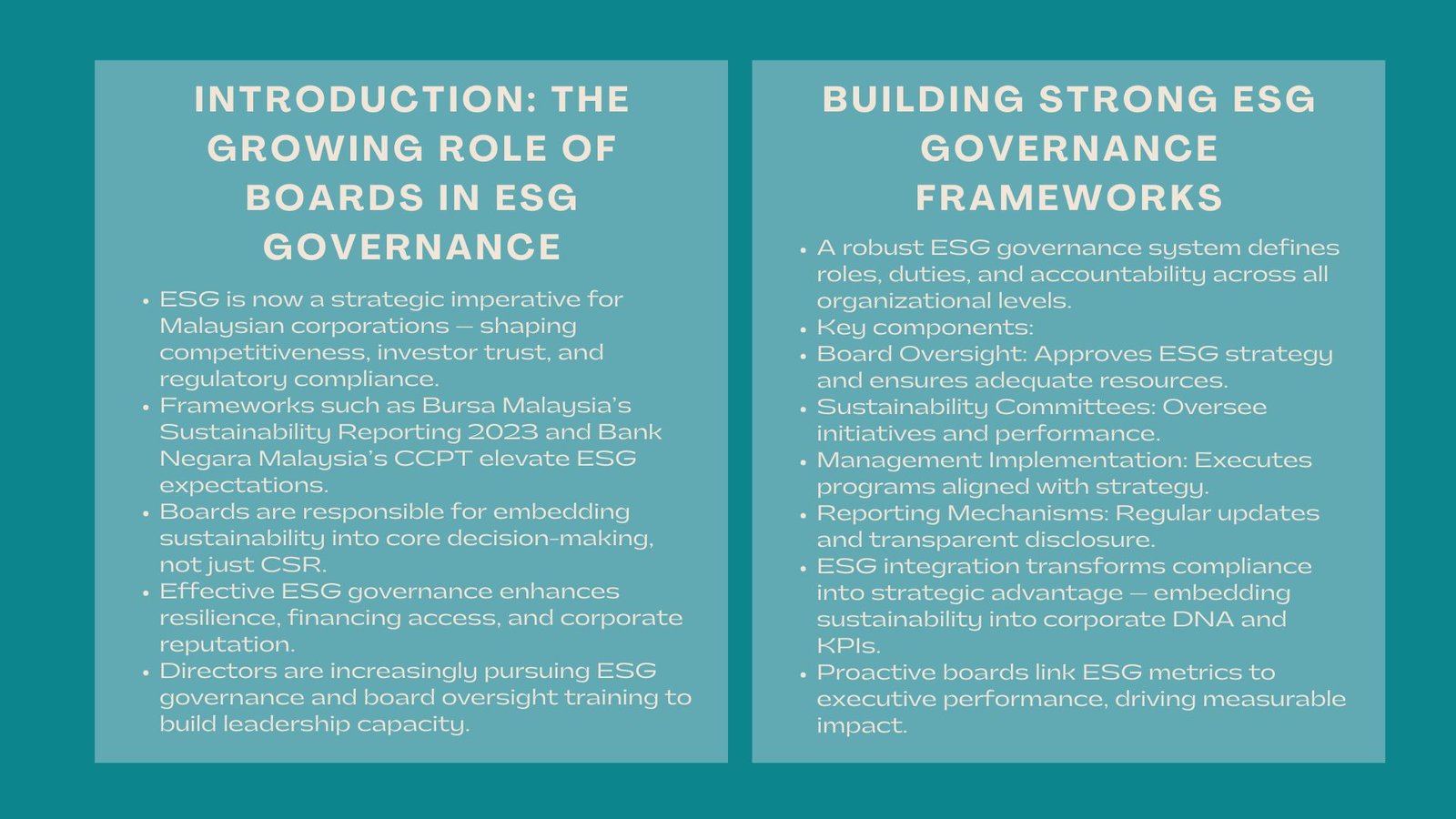 Professional ESG Governance Course Malaysia
