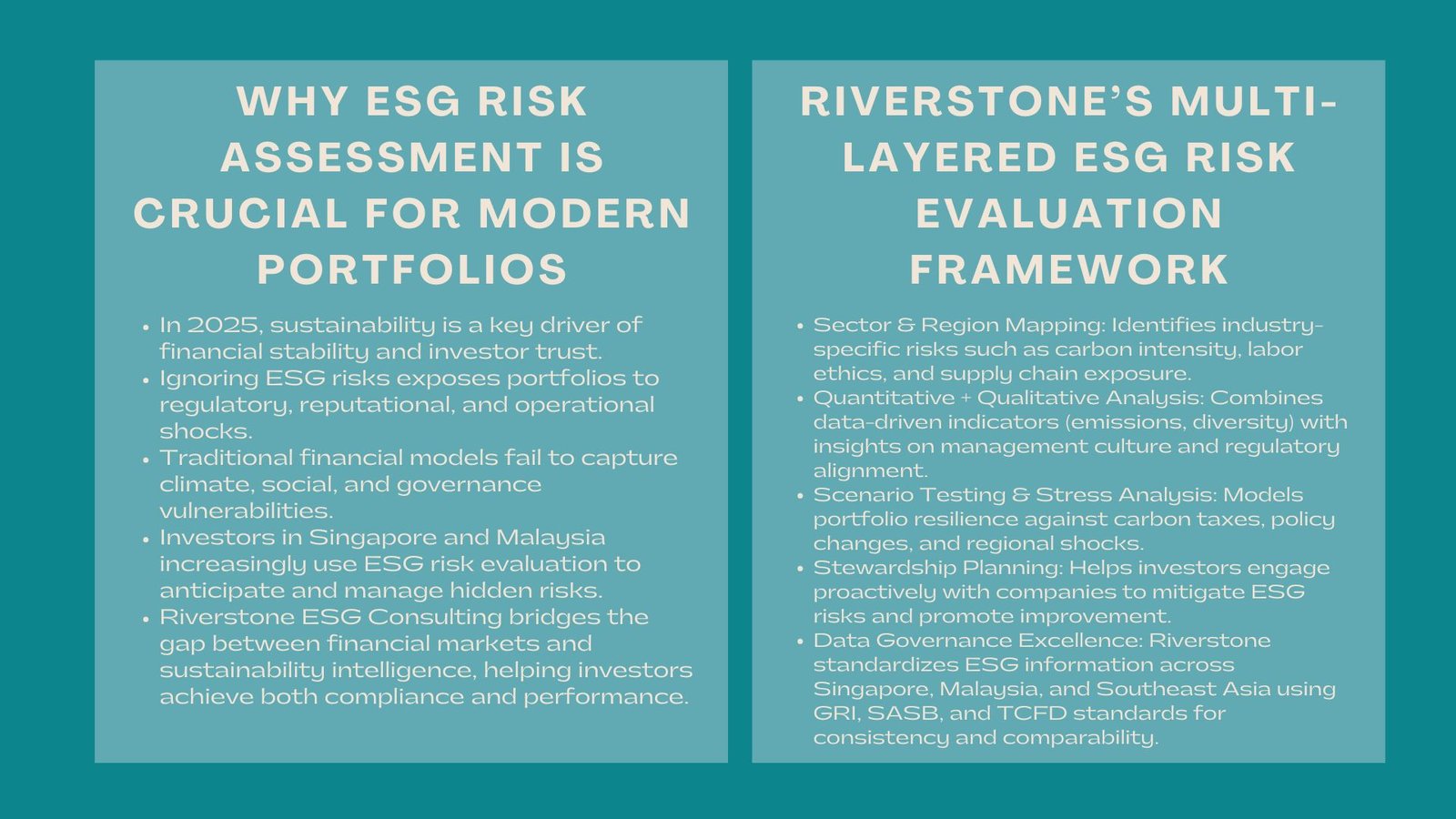 How ESG Consulting Evaluates Investment Risks