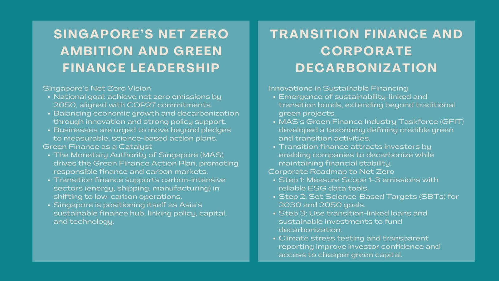 Achieving Net Zero Goals in Singapore