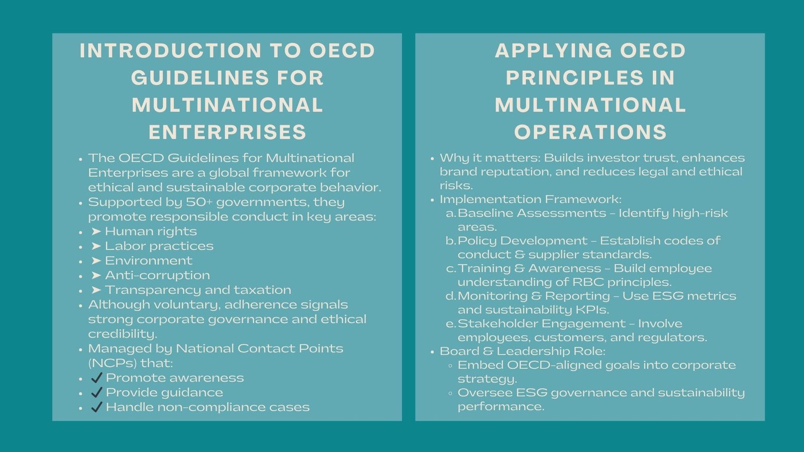Accredited OECD Business Conduct Course