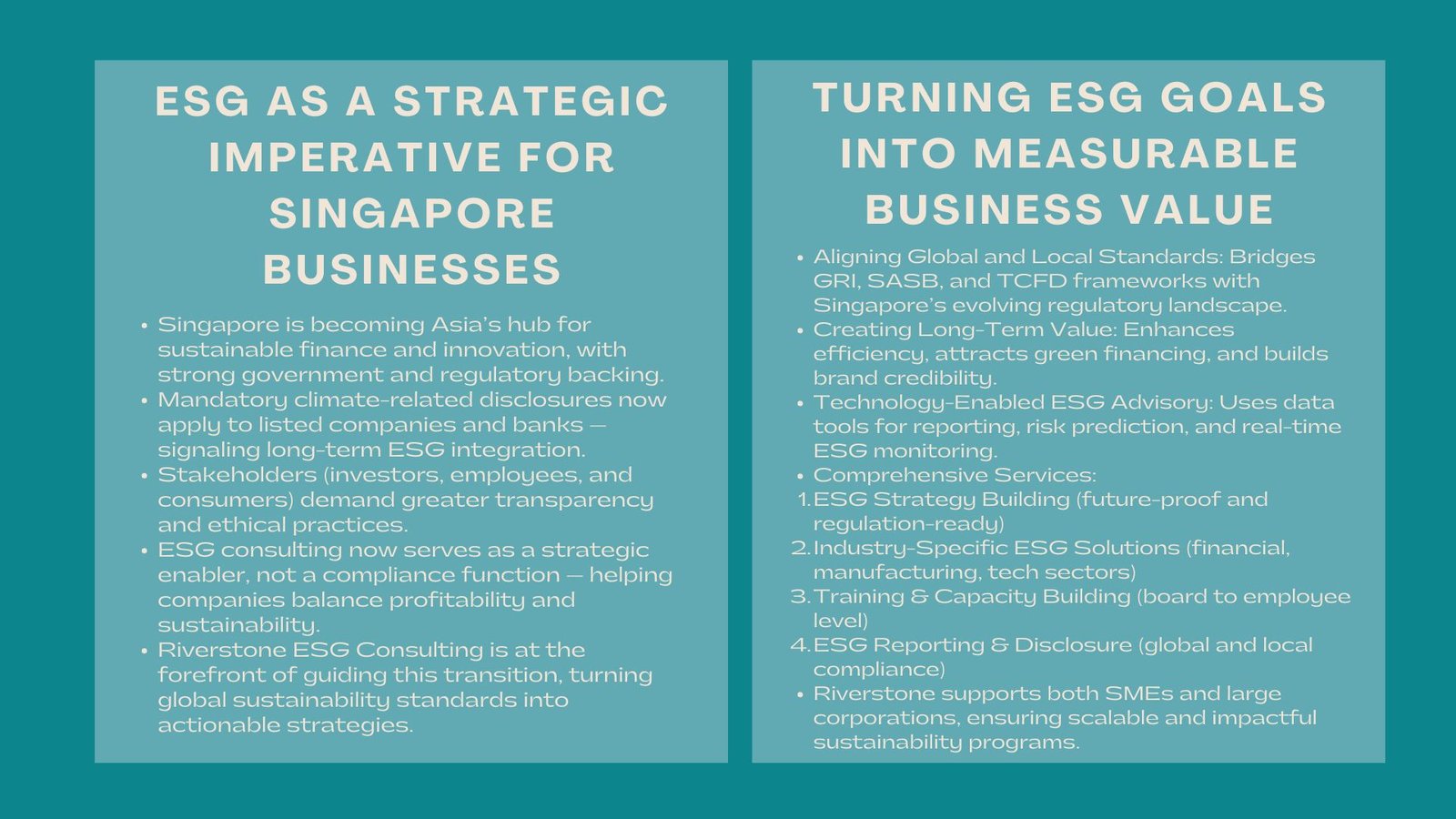 The Future of ESG Consulting in Singapore