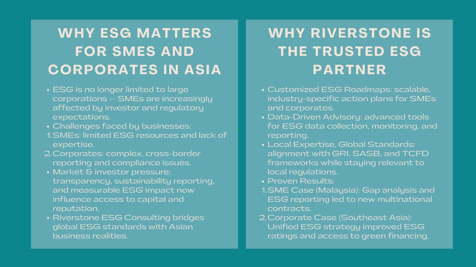 Trusted ESG Consulting Partner for SMEs in Asia