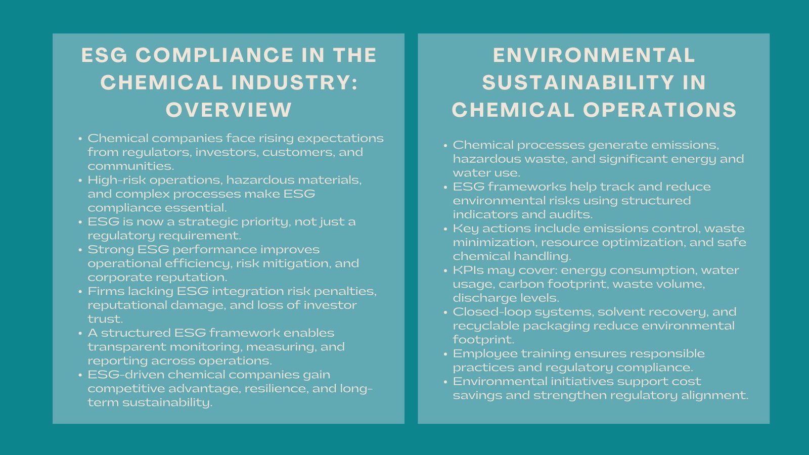 Accredited Chemical Industry ESG Program