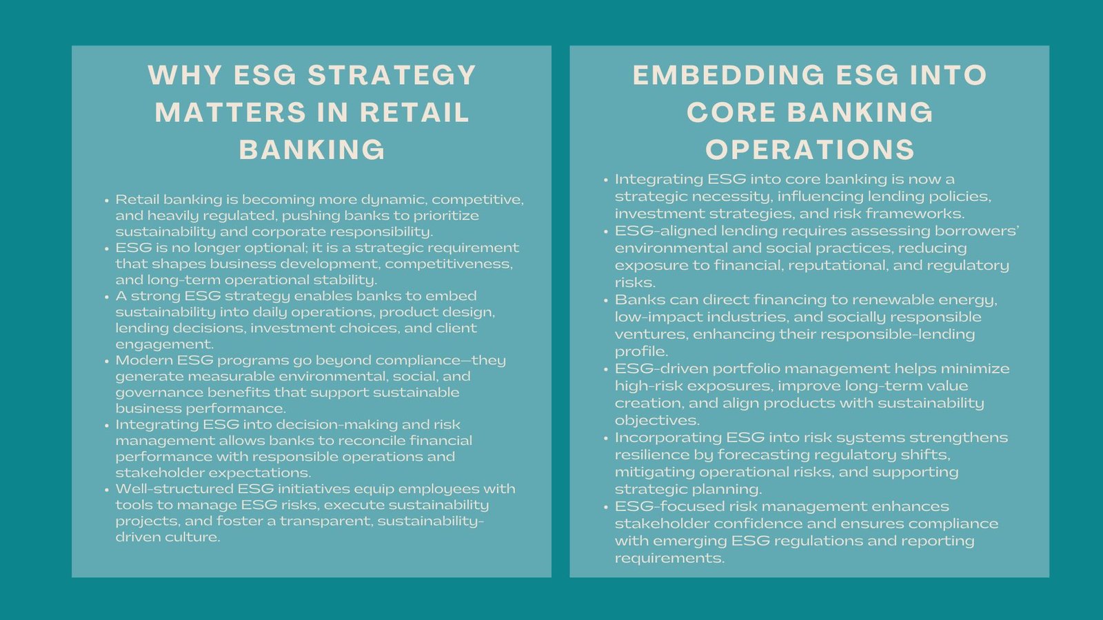 Certified ESG Retail Banking Strategy