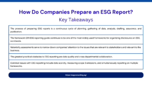 How Do Companies Prepare an ESG Report?