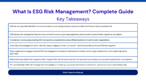 What Is ESG Risk Management? Complete Guide